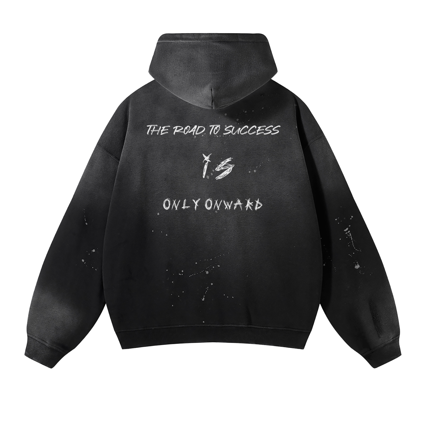 Vintage Wash Frayed Fleece Hoodie - 360 GSM
